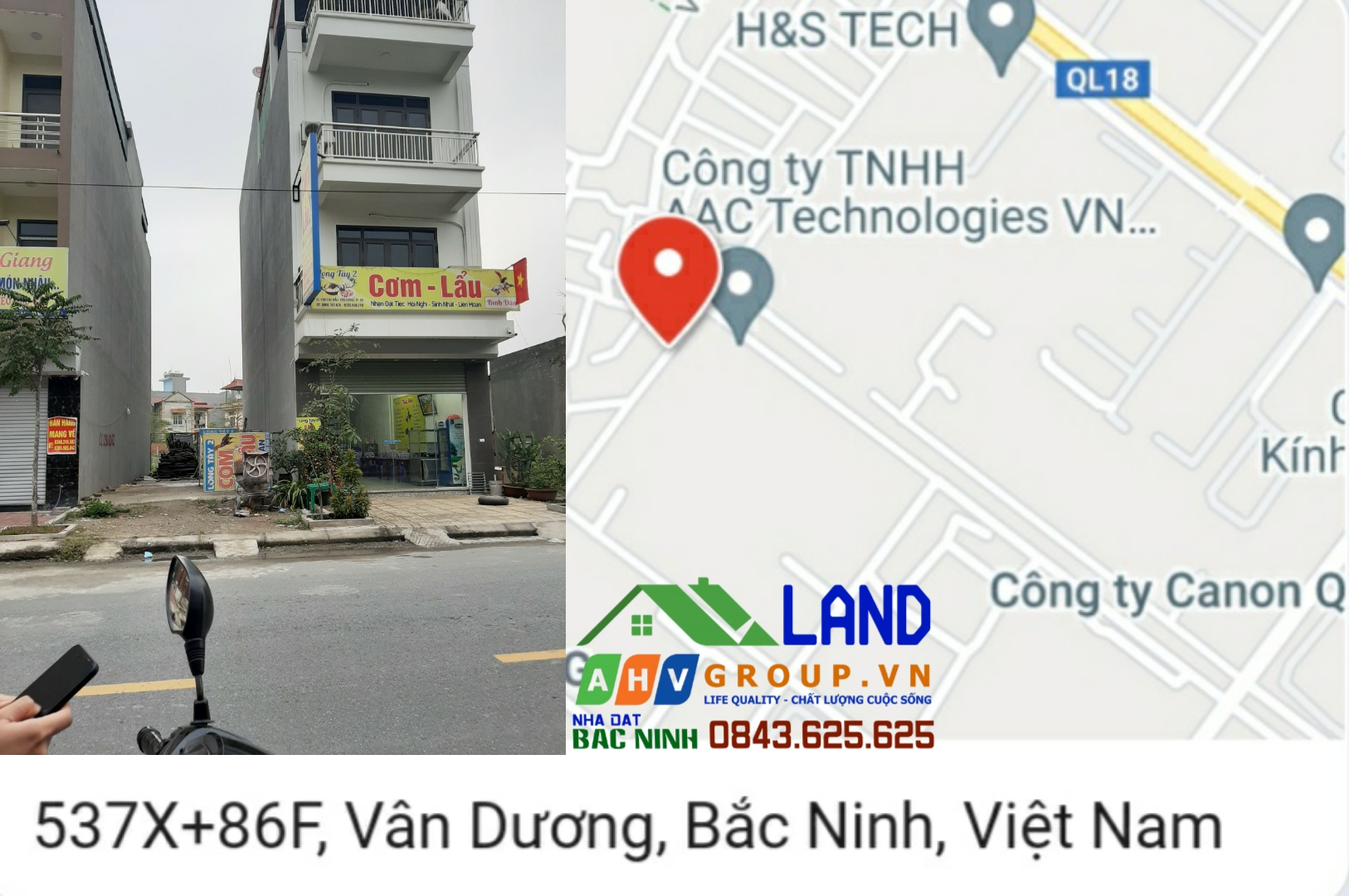 Chính chủ cần bán gấp lô đất trung tâm Chu Mẫu 1, Vân Dương, TP Bắc Ninh.   Diện tích 92.5m2. Mt 5m.