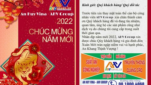 An Huy Vina - AHV Group chúc tết năm mới xuân Nhâm Dần 2022