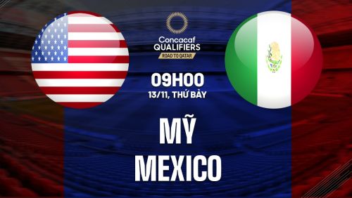 Trực tiếp Mỹ USA vs Mexico World Cup 2022 (09h10, 13/11)