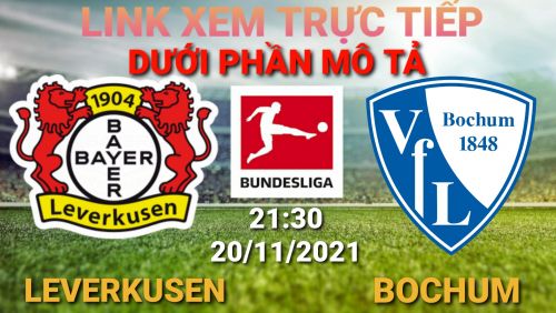 Link Trực tiếp Bundesliga: Leverkusen vs Bochum vào 21h30 ngày 20/11/2021 