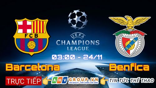 Link Trực tiếp Champions League: Barcelona vs Benfica vào 03h00 ngày 24/11/2021 